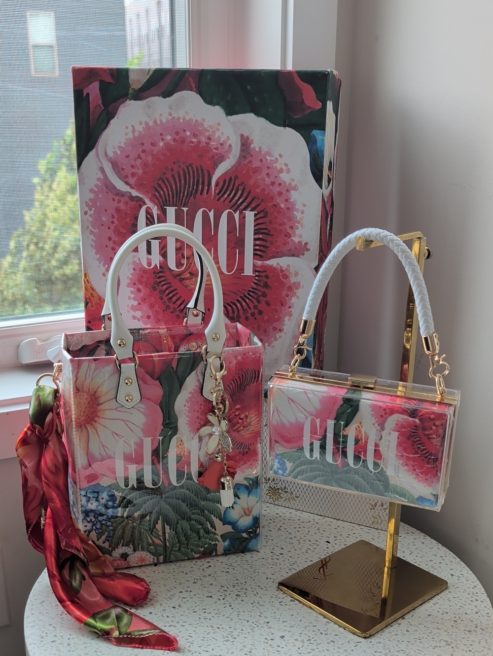Upcycled Floral Handbag Gift Set